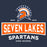 Close-up view of Seven Lakes High School Spartans Unisex 3/4 sleeve Raglan T-shirt 202