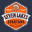 Close-up view of Seven Lakes High School Spartans Unisex 3/4 sleeve Raglan T-shirt 209