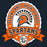 A circular school mascot graphic reading 'Seven Lakes High School Spartans' with an orange, white, and gray Spartan helmet emblem on a dark navy background. Seven Lakes High School Spartans Women's Navy Blue SoftStyle T-shirt 212