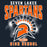 A graphic design featuring the text 'SEVEN LAKES SPARTANS' and 'HIGH SCHOOL' with a stylized Spartan helmet logo in orange, white, and black on a dark navy background. Seven Lakes High School Spartans Women's Navy Blue SoftStyle T-shirt 213