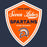 A shield-shaped orange and white graphic with the text 'ESTD 2005 Seven Lakes SPARTANS HIGH SCHOOL' and a Spartan helmet logo, shown on a dark navy background. Seven Lakes High School Spartans Unisex 3/4 sleeve Raglan T-shirt 225