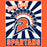 A square graphic design featuring the text 'Seven Lakes' at the top and 'SPARTANS' at the bottom, with a large Spartan helmet and radiating sunburst background in navy, white, and orange. Seven Lakes High School Spartans Orange Classic Unisex T-shirt 226