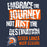 A dark navy graphic design with distressed white and orange text reading 'EMBRACE THE JOURNEY NOT JUST THE DESTINATION' and 'SEVEN LAKES HIGH SCHOOL,' plus a stylized orange, white, and navy school logo at the bottom left. Seven Lakes High School Spartans Unisex 3/4 sleeve Raglan T-shirt 232