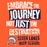 A graphic design with motivational text reading 'EMBRACE THE JOURNEY NOT JUST THE DESTINATION' in distressed white and navy lettering on a bright orange background, plus a Seven Lakes High School logo at the bottom. Seven Lakes High School Spartans Orange Classic Unisex T-shirt 232