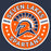 A circular orange, white, and navy graphic design featuring a Spartan helmet logo and the text 'SEVEN LAKES SPARTANS', 'ESTD 2005', and 'Get Fired Up' on a dark navy background. Seven Lakes High School Spartans Unisex 3/4 sleeve Raglan T-shirt 239