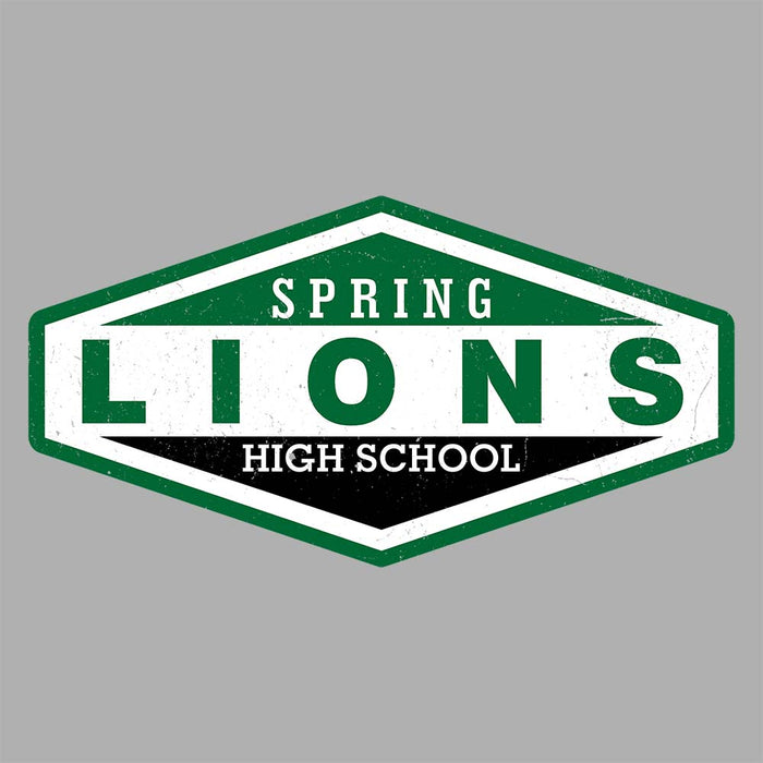 Close-up view of Spring High School Lions Grey Classic Unisex T-shirt 009