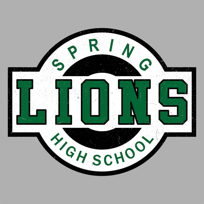 Close-up view of Spring High School Lions Grey Classic Unisex T-shirt 011