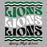 Close-up view of Spring High School Lions Grey Classic Unisex T-shirt 210