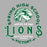 A green and white graphic design featuring a lion head illustration with the text 'SPRING HIGH SCHOOL UNITED AS ONE LIONS BOLD & FEARLESS INSPIRING VICTORY' on a solid gray background. Spring High School Lions Women's Grey SoftStyle T-shirt 241