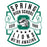 A vintage-style school emblem reading 'SPRING HIGH SCHOOL' and 'LIONS WE'RE AMAZING,' with a large green letter S, a lion head illustration, stars, and 'ESTD 1969' on a white background. Spring High School Lions Unisex 3/4 Sleeve Raglan T-shirt 207