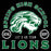 A black graphic design featuring a green and white lion head mascot, with the words 'SPRING HIGH SCHOOL' arched above and 'LIONS' below in green outlined lettering. Smaller white text reads 'ATHL' on the left and 'DEPT' on the right, with 'LET'S GO TEAM' in the center. Spring High School Lions Black Classic Unisex T-shirt 208