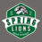 A green, white, and black hexagonal Spring Lions High School logo featuring a lion head illustration and a banner reading 'SPRING LIONS' on a solid gray background. Spring High School Lions Dark Grey Classic Unisex T-shirt 209