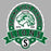 A die-cut sticker featuring a green and white 'Spring High School Lions' emblem with a lion head illustration, stars, and the text 'Unstoppable' and 'Estd 1969', shown on a plain gray background. Spring High School Lions Unisex 3/4 Sleeve Raglan T-shirt 212A