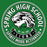 A circular green, white, and black Spring High School Lions graphic with a lion head illustration and the text 'Spring High School 1969', 'We Are One', and 'Spirit Mode Activated'. Spring High School Lions Turf Green Classic Unisex T-shirt 215