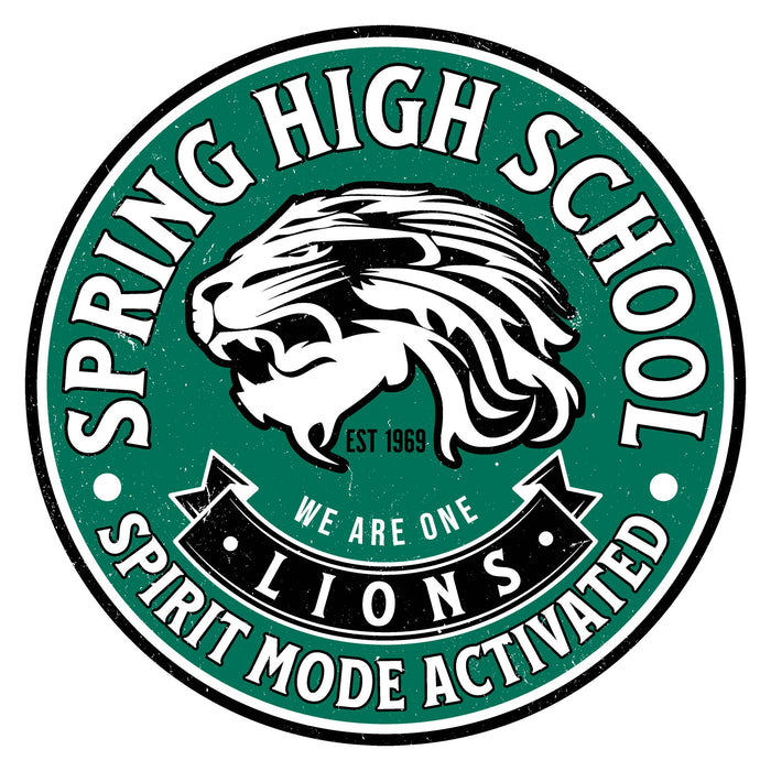 Spring High School Lions Unisex 3/4 Sleeve Raglan T-shirt 215