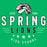 A green graphic design featuring a black and white lion head emblem above the words 'ESTD 1969 SPRING LIONS HIGH SCHOOL' with white and black lettering and star accents. Spring High School Lions Women's Irish Green SoftStyle T-shirt 217