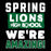 A black square graphic with the text 'SPRING LIONS HIGH SCHOOL WE'RE AMAZING!' in distressed white and green lettering. Spring High School Lions Black Classic Unisex T-shirt 231