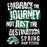 A black graphic with distressed white and green text reading “EMBRACE THE JOURNEY NOT JUST THE DESTINATION, SPRING HIGH SCHOOL,” plus a green-and-white mascot head illustration near the bottom left. Spring High School Lions Women's Black SoftStyle T-shirt 232