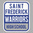 Close-up view of St. Frederick High School Warriors Grey Women's T-shirt 001