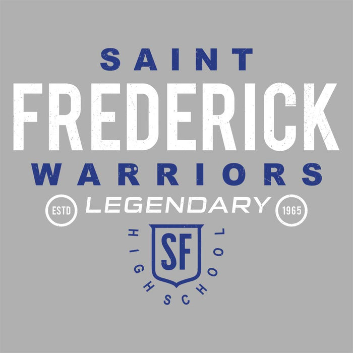 Close-up view St. Frederick High School Warriors Unisex 3/4 Sleeve Raglan T-shirt 003w of 