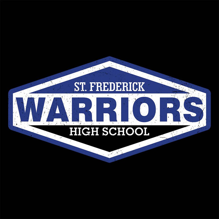 Close-up view of St. Frederick High School Warriors Unisex 3/4 Sleeve Raglan T-shirt 009