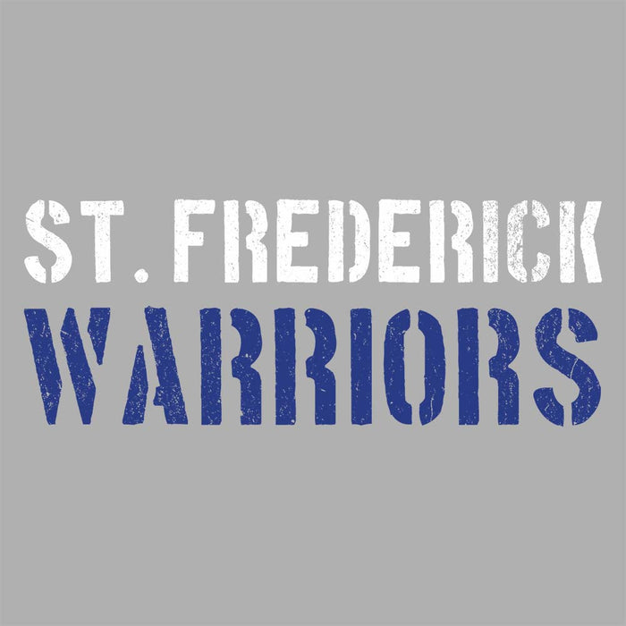 Close-up view of St. Frederick High School Warriors Grey Classic Unisex T-shirt 017