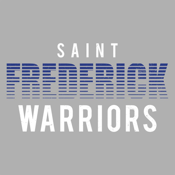 Close-up view of St. Frederick High School Warriors Unisex 3/4 Sleeve Raglan T-shirt 024