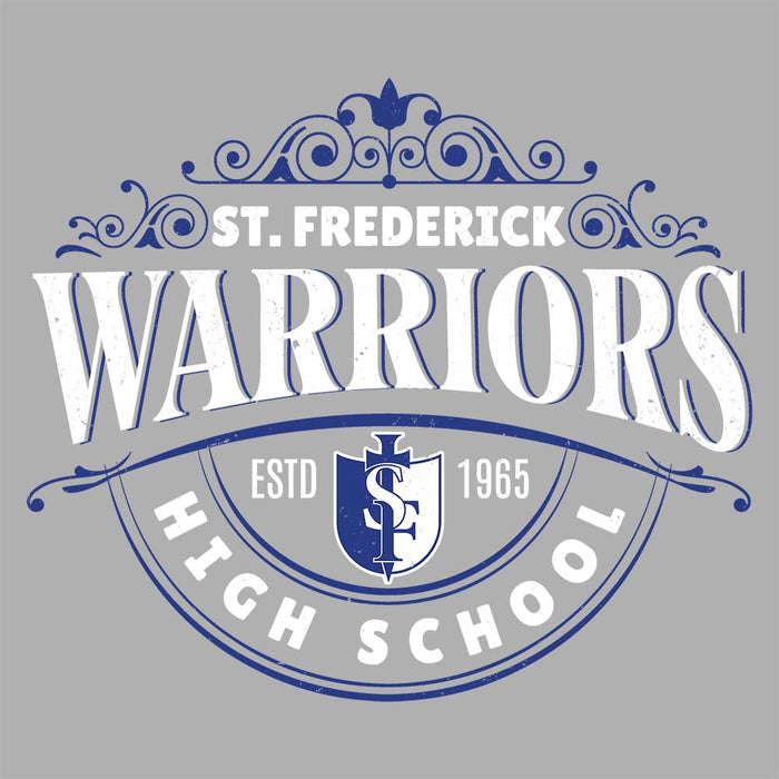 Close-up view of St. Frederick High School Warriors Grey Classic Unisex T-shirt 211