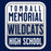 Close-up view of Tomball Memorial High School Wildcats Navy Classic Unisex T-shirt 001