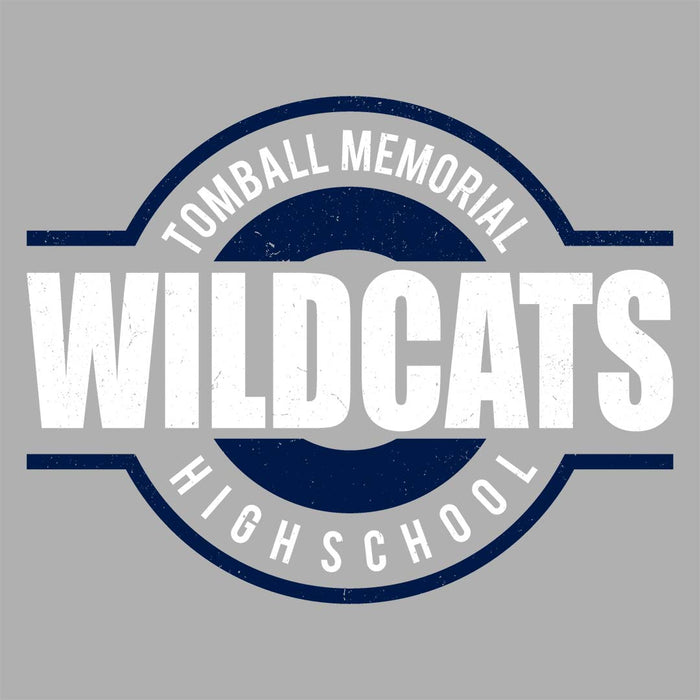 Close-up view of Tomball Memorial High School Wildcats Grey Classic Unisex T-shirt 011