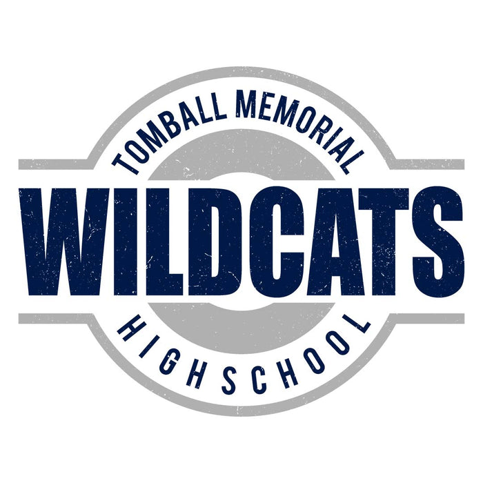 Close-up view of Tomball Memorial High School Wildcats Unisex 3/4 sleeve Raglan T-shirt 011