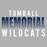 Close-up view of Tomball Memorial High School Wildcats Grey Classic Unisex T-shirt 024