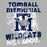 Close-up view of Tomball Memorial High School Wildcats Women's Grey T-shirt 205