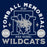 Close-up view of Tomball Memorial High School Wildcats Navy Classic Unisex Hoodie 208