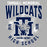 Close-up view of Tomball Memorial High School Wildcats Navy Classic Unisex Hoodie 213