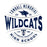 Close-up view of Tomball Memorial High School Wildcats Unisex 3/4 sleeve Raglan T-shirt 218