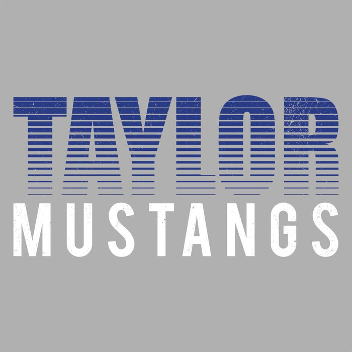 Close-up view of Taylor High School Mustangs Grey Classic Unisex T-shirt 024