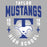 Close-up view of Taylor High School Mustangs Grey Classic Unisex T-shirt 204