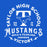 Close-up view of Taylor High School Mustangs Royal Blue Classic Unisex T-shirt 206