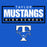 Close-up view of Taylor High School Mustangs Women's Royal Blue SoftStyle T-shirt 049