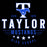 A black square graphic with a distressed blue and white Taylor Mustangs High School design, featuring a large letter T with a mustang silhouette, the words ESTD 1979, TAYLOR MUSTANGS, and HIGH SCHOOL with stars. Taylor High School Mustangs Black Classic Unisex T-shirt 217