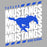 Close-up view of Taylor High School Mustangs Grey Classic Unisex T-shirt 223