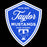 A blue and white shield-shaped logo for Taylor Mustangs High School, featuring the text 'ESTD 1979', 'Taylor Mustangs High School', and a white horse outline on a black background. Taylor High School Mustangs Black Classic Unisex T-shirt 225