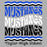 Close-up view of Taylor High School Mustangs Grey Classic Unisex T-shirt 227