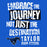 A blue graphic design with distressed white and black text reading 'EMBRACE THE JOURNEY NOT JUST THE DESTINATION TAYLOR HIGH SCHOOL' plus a black running horse silhouette. Taylor High School Mustangs Royal Blue Classic Unisex T-shirt 232