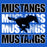 Close-up view of Taylor High School Mustangs Women's Royal Blue SoftStyle T-shirt 233