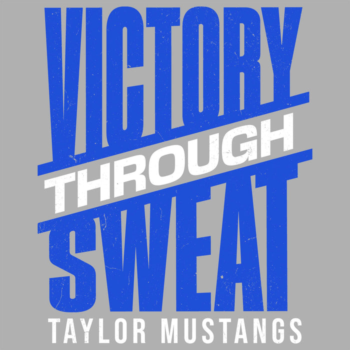 Close-up view of Taylor High School Mustangs Grey Classic Unisex T-shirt 241