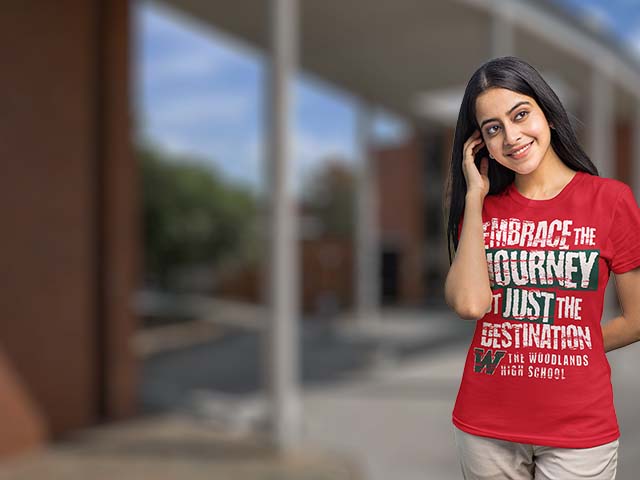 The Woodlands High School Highlanders Women's T-shirts All Products page