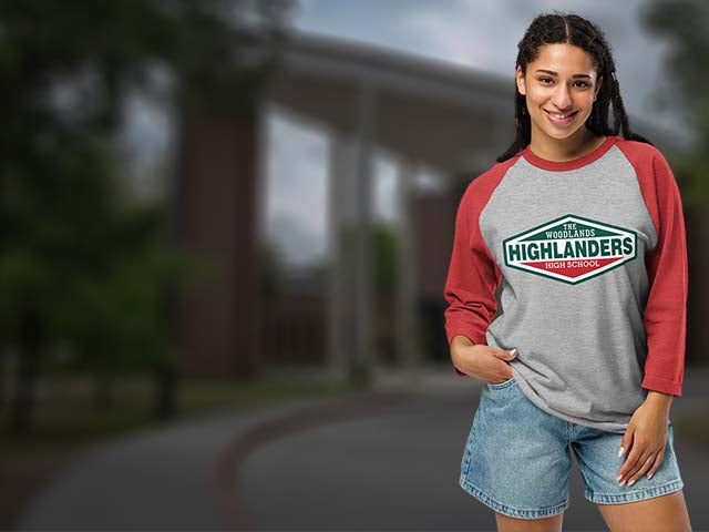 The Woodlands High School Raglan Tees