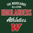 Close-up view of The Woodlands High School Highlanders Forest Green Classic Unisex T-shirt 034